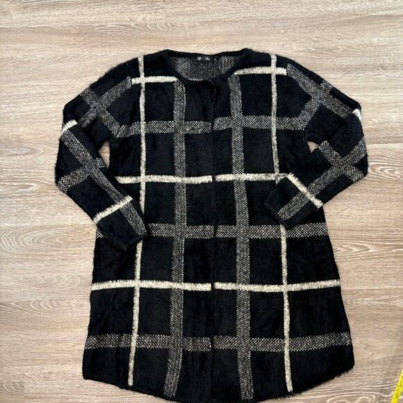 Lyla & Luxe Plaid Open Front Spring - Fall Shacket Cardigan Lightweight Coat S - Picture 3 of 9